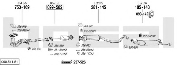 BOSAL 060.511.51 Exhaust System